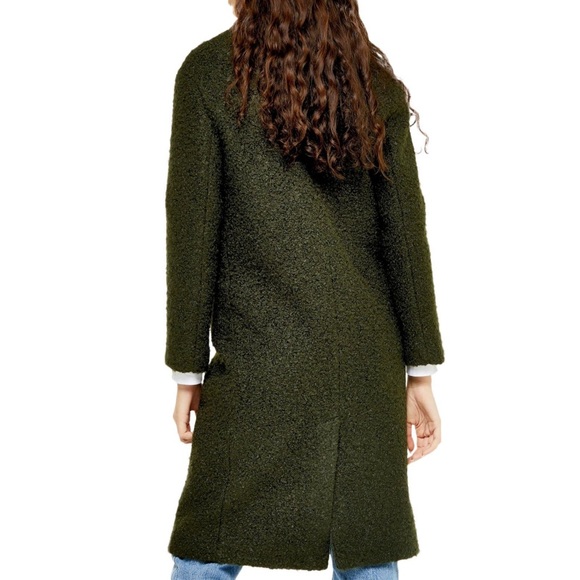 Topshop Double Breasted Boucle Coat - Picture 2 of 5
